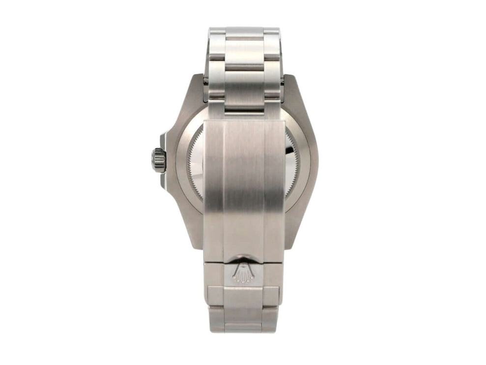 Rolex Submariner Date 126610LN Ansicht von hinten mit Oyster Edelstahlarmband und poliertem Gehäuse.