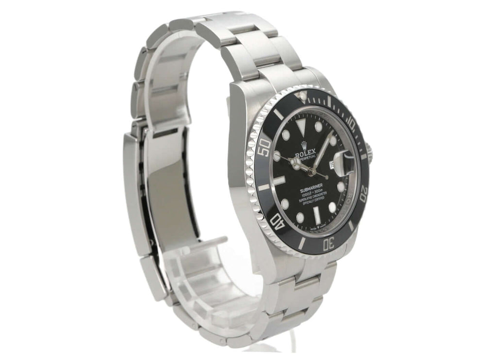 Rolex Submariner Date 126610LN mit schwarzem Zifferblatt, Edelstahlarmband und Keramiklünette