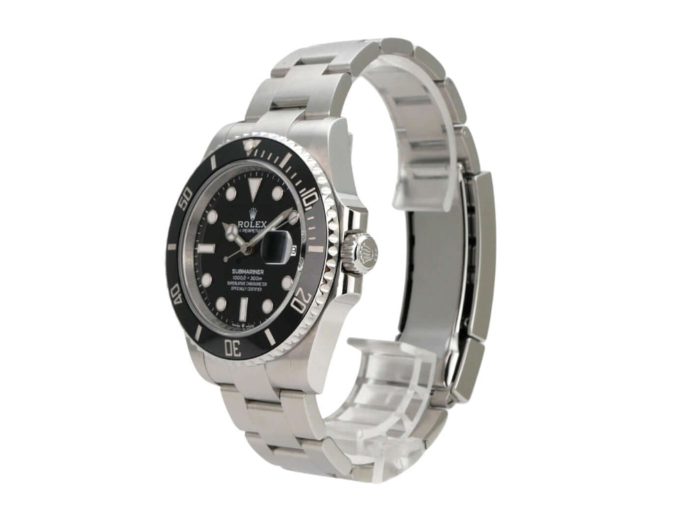 Rolex Submariner Date 126610LN, schwarzes Zifferblatt, Edelstahlarmband, luxuriöse Taucheruhr