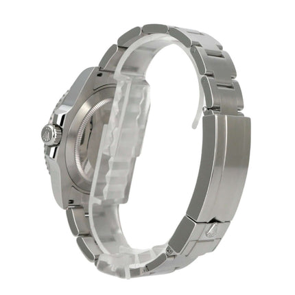 Rolex Submariner Date Edelstahl 126610LV, sichtbare Seite mit Oyster-Edelstahlarmband und Gehäuse.