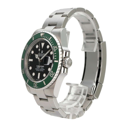Rolex Submariner Date Edelstahl 126610LV mit grüner Keramik-Lünette, schwarzem Zifferblatt und Oyster-Armband
