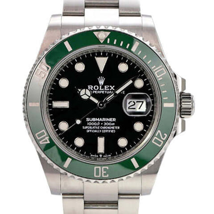 Rolex Submariner Date Edelstahl 126610LV mit schwarzem Zifferblatt, grüner Keramik-Lünette und Oyster-Armband