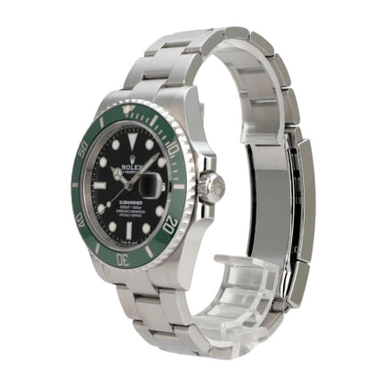 Rolex Submariner Date Edelstahl 126610LV mit grüner Keramiklünette, schwarzem Zifferblatt und Oyster-Armband