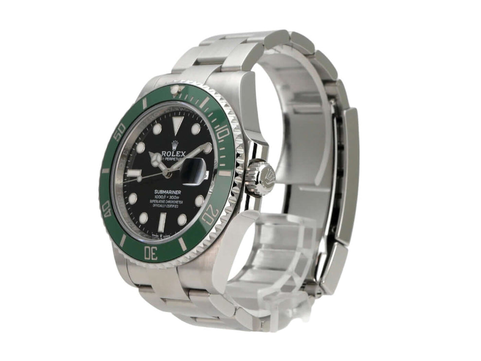 Rolex Submariner Date Edelstahl 126610LV mit grünem Keramikring und schwarzem Zifferblatt auf Edelstahlarmband
