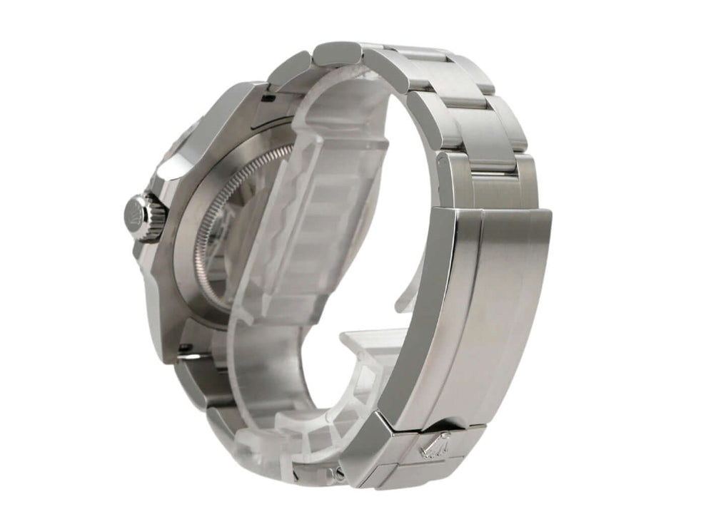 Rolex Submariner Date Edelstahl 126610LV, Detailansicht des Edelstahlarmbands und Gehäuses.