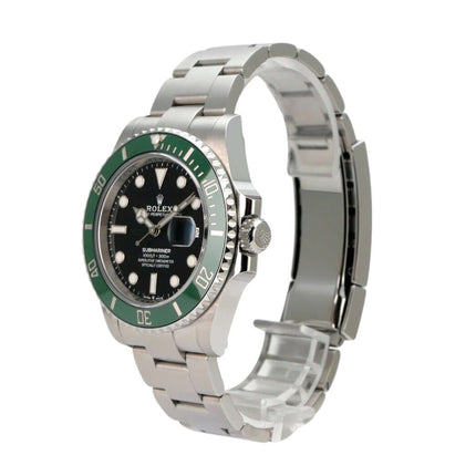 Rolex Submariner Date Edelstahl Ref. 126610LV mit grünem Keramikanzeige und poliertem Edelstahlarmband