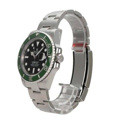 Rolex Submariner Date 126610LV Edelstahl-Armbanduhr mit schwarzem Zifferblatt und grüner Lünette