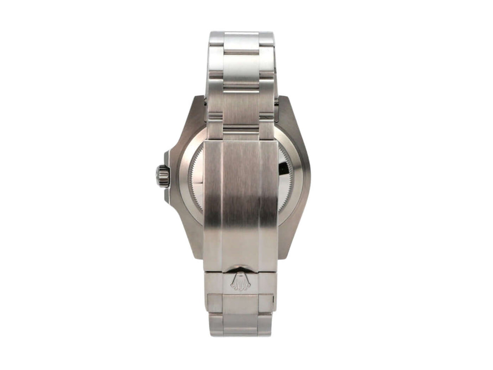 Detailaufnahme des Zifferblatts mit Datumsanzeige der Rolex Submariner Date 126610LV.