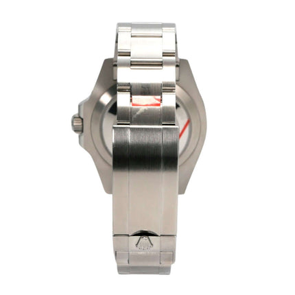 Rolex Submariner Date Edelstahl Ref. 126610LV Ansicht von hinten, Edelstahlarmband und Sicherheitsfaltschließe.