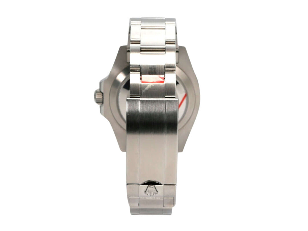 Rolex Submariner Date Edelstahl Ref. 126610LV Ansicht von hinten, Edelstahlarmband und Sicherheitsfaltschließe.