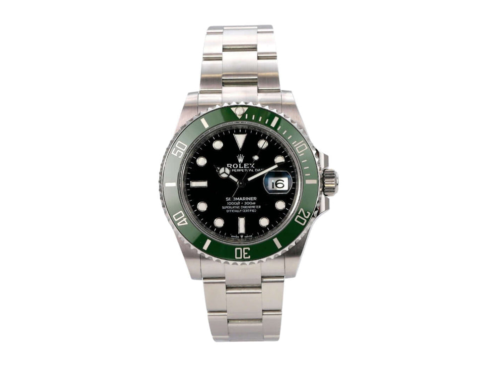 Rolex Submariner Date Edelstahl Ref. 126610LV mit schwarzem Zifferblatt und grüner Keramiklünette