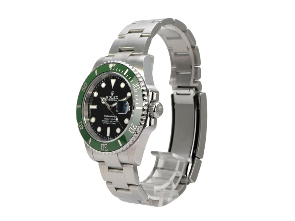 Rolex Submariner Date Edelstahl Ref. 126610LV mit grünem Keramikeinsatz und schwarzem Zifferblatt