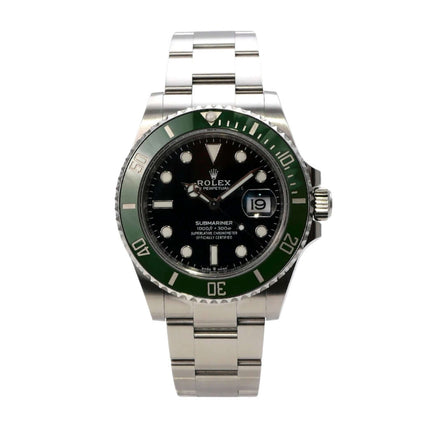 Rolex Submariner Date Edelstahl Ref. 126610LV mit schwarzem Zifferblatt und grüner Keramiklünette
