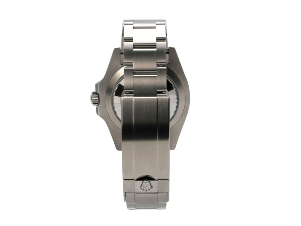 Rolex Submariner Date Edelstahl Ref. 126610LV, Rückseite mit Oyster Armband und Sicherheitsfaltschließe.