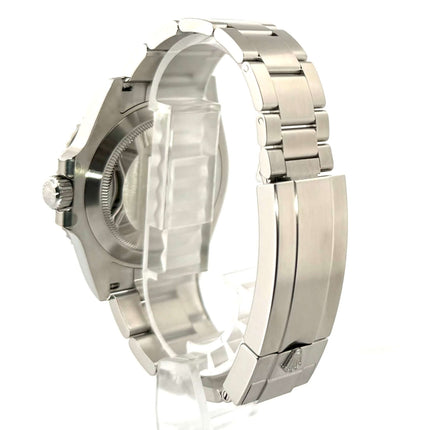 Rückseite Rolex Submariner Date Edelstahl 126610LV mit poliertem und satiniertem Edelstahlarmband und Sicherheitsfaltschließe