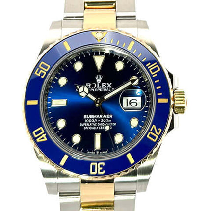 Rolex Submariner Date 41 Edelstahl Gelbgold 126613LB, blaues Zifferblatt, Edelstahl/Gelbgold Armband