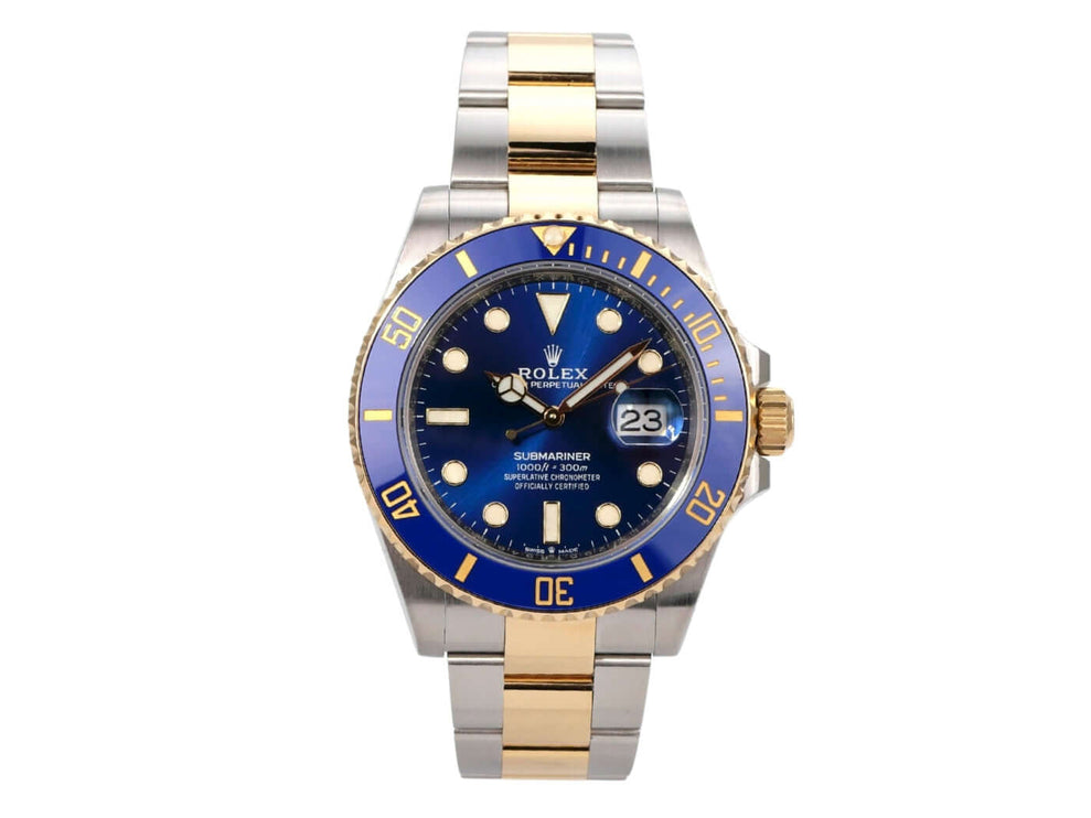 Rolex Submariner Date 41 Edelstahl Gelbgold 126613LB mit blauem Zifferblatt und gelbgoldener Lünette