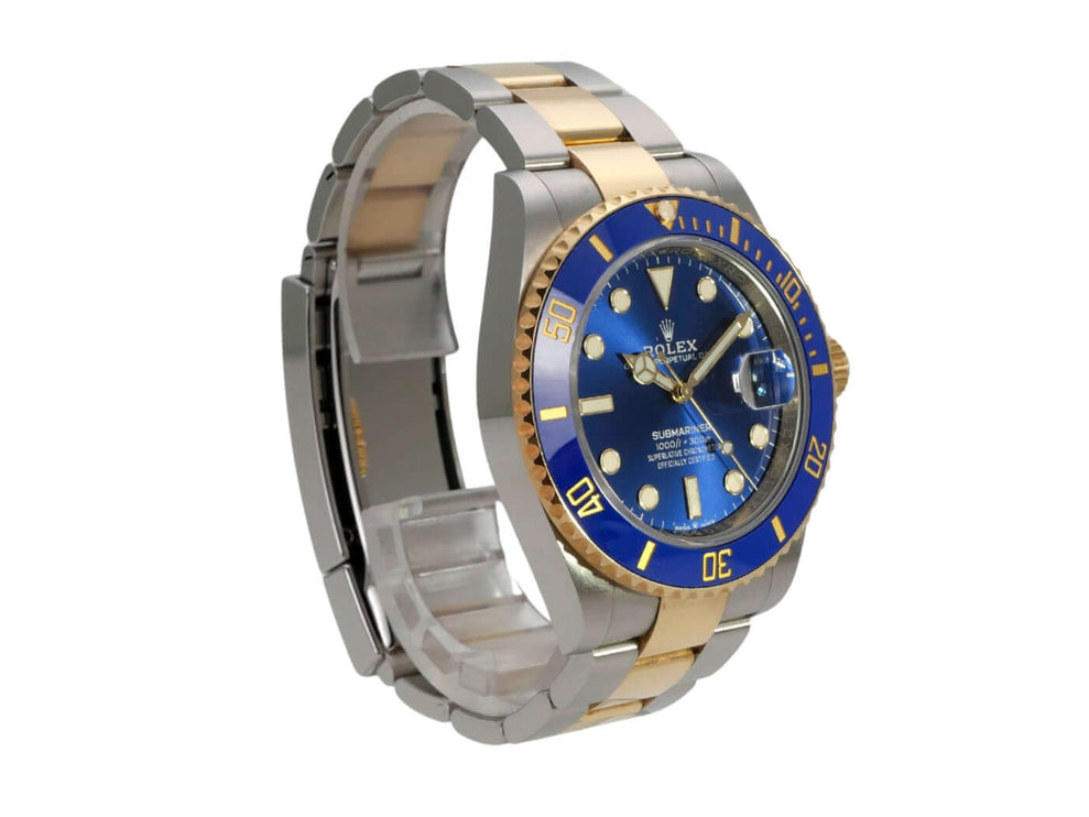 Rolex Submariner Date 41 Edelstahl Gelbgold 126613LB mit blauem Zifferblatt und drehbarer Lünette
