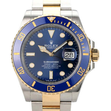 Rolex Submariner Date 41 Edelstahl Gelbgold 126613LB mit blauem Zifferblatt und gelbgoldener Lünette