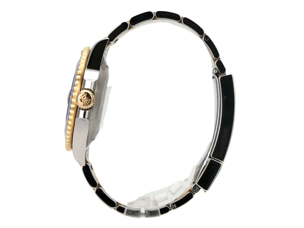 Rolex Submariner Date 41 Edelstahl Gelbgold 126613LB seitliche Ansicht des Armbands und Gehäuses.