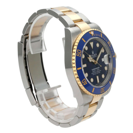Rolex Submariner Date 41 Edelstahl Gelbgold 126613LB mit blauem Zifferblatt und goldener Lünette