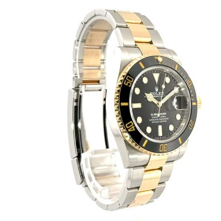 Rolex Submariner Date 41 Edelstahl Gelbgold 126613LN, 41 mm Gehäuse, schwarzes Zifferblatt, poliertes und satiniertes Armband