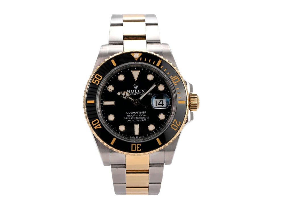 Rolex Submariner Date 41 Edelstahl Gelbgold 126613LN mit schwarzem Zifferblatt und gelbgoldener Lünette