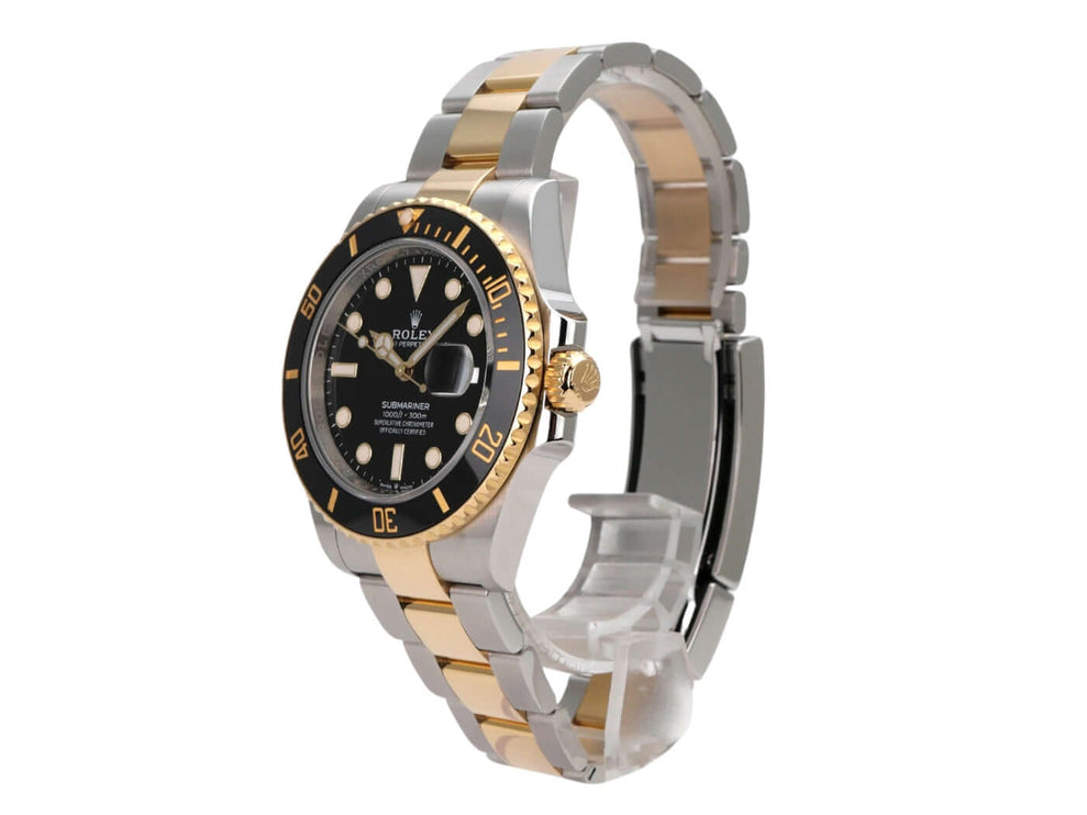 Rolex Submariner Date 41 Edelstahl Gelbgold 126613LN, schwarzes Zifferblatt, 41 mm