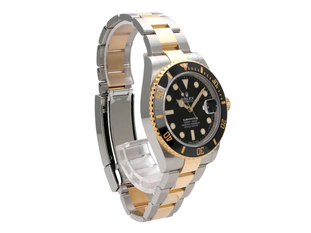 Rolex Submariner Date 41 Edelstahl Gelbgold 126613LN, schwarze Lünette, Oyster-Armband, Luxus-Sportuhr