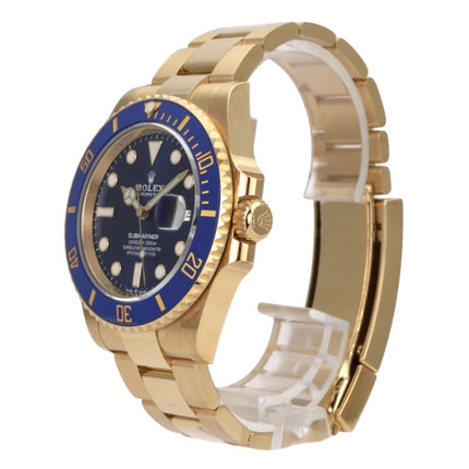 Rolex Submariner Date 41 Gelbgold 126618LB, Luxusarmbanduhr aus 18 Karat Gelbgold mit blauem Zifferblatt