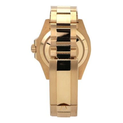 Rolex Submariner Date 41 Gelbgold 126618LB, Rückansicht mit Oyster-Armband und Goldgehäuse
