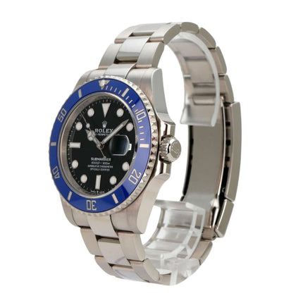 Rolex Submariner Date Weißgold 126619LB mit blauem Cerachrom-Lünettenring und schwarzem Zifferblatt