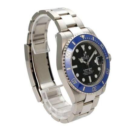 Rolex Submariner Date Weißgold 126619LB mit blauem Cerachrom-Lünettenring und schwarzem Zifferblatt