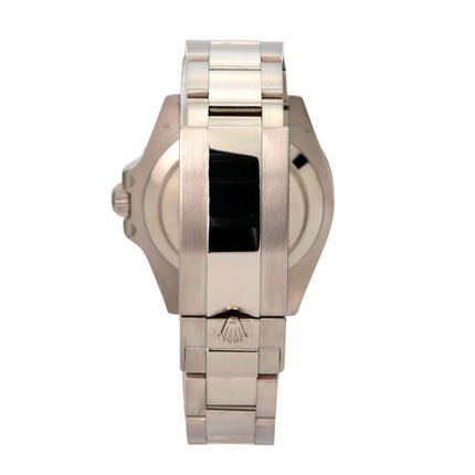 Rolex Submariner Date Weißgold 126619LB - Rückansicht mit 18 kt Weißgold Gehäuse und Oyster Armband.