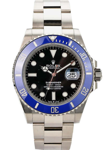 Rolex Submariner Date Weißgold 126619LB mit schwarzem Zifferblatt, blauem Cerachrom-Lünettenring und Weißgold-Oyster-Armband