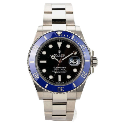 Rolex Submariner Date Weißgold 126619LB mit schwarzem Zifferblatt, blauem Cerachrom-Lünettenring und Oyster-Armband