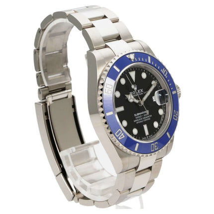 Rolex Submariner Date Weißgold 126619LB mit blauem Cerachrom-Lünette, schwarzem Zifferblatt und Oyster-Armband