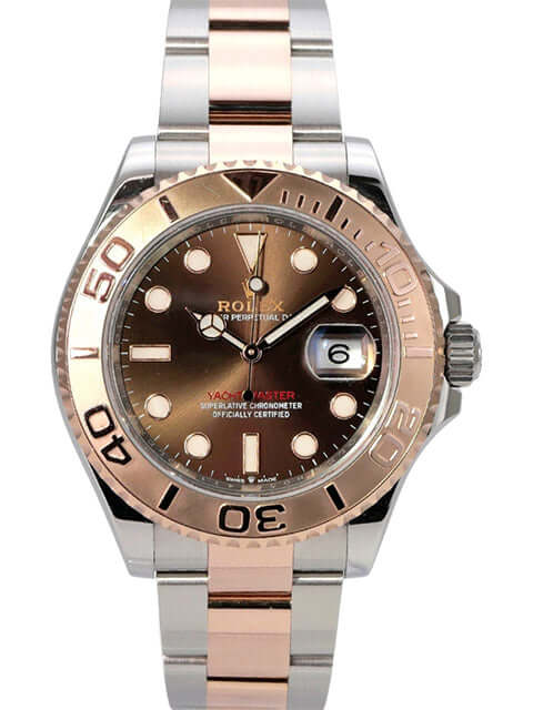 Rolex Yacht-Master 40 Oystersteel Everose-Gold 126621 Schoko Uhr mit braunem Zifferblatt und elegante Edelstahl- und Everose-Gold Gestaltung.