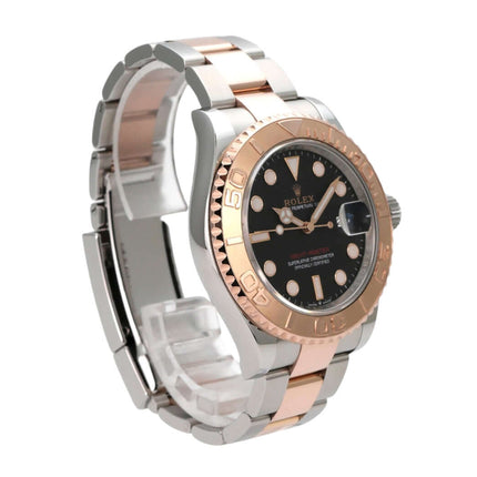 Rolex Yacht-Master 40 Oystersteel Everose-Gold 126621 Schwarz mit schwarzem Zifferblatt und Oystersteel-Armband