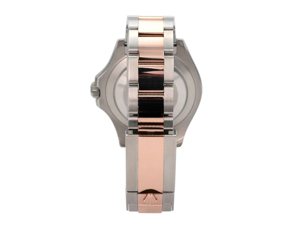 Rolex Yacht-Master 40 Oystersteel Everose-Gold 126621 Schwarz Armbandansicht mit Edelstahl und Everose-Gold.