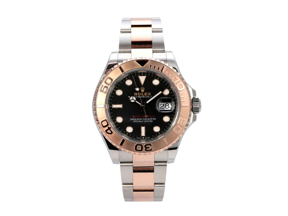 Rolex Yacht-Master 40 Oystersteel Everose-Gold 126621 Schwarz mit schwarzem Zifferblatt und poliertem Armband