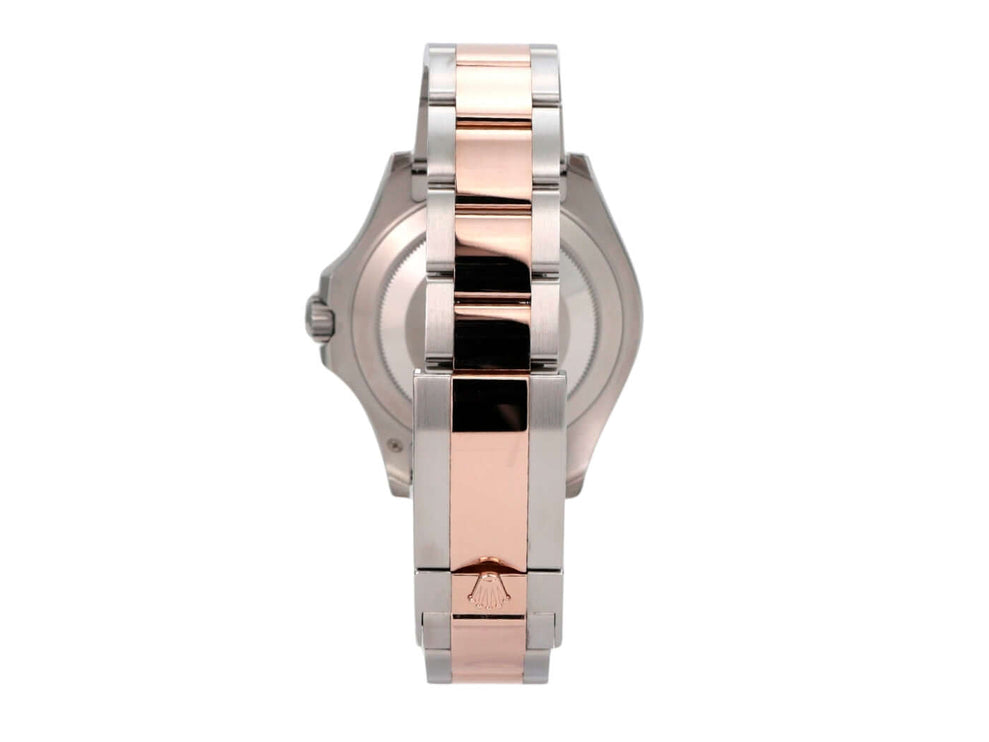 Rolex Yacht-Master 40 Oystersteel Everose-Gold 126621 Schwarz Armband von der Seite