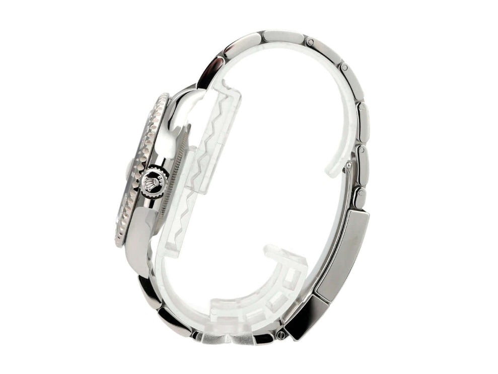 Rolex Yacht-Master 40 Oystersteel Platin 126622 Blau seitliche Ansicht des Armbands und Gehäuses