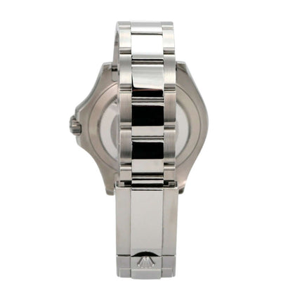 Rolex Yacht-Master 40 Oystersteel Platin 126622 Blau Rückansicht des Edelstahlarmbands