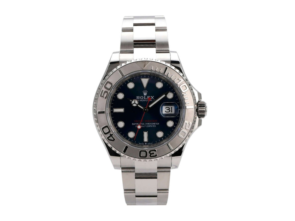 Rolex Yacht-Master 40 Oystersteel Platin 126622 Blau mit blauem Zifferblatt und Oyster-Edelstahlband