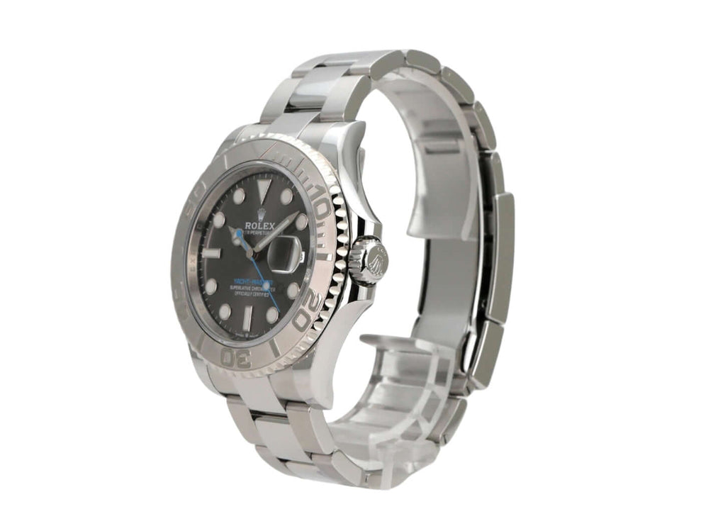 Rolex Yacht-Master 40 Oystersteel Platin 126622 Rhodium mit schwarzem Zifferblatt und Edelstahlarmband