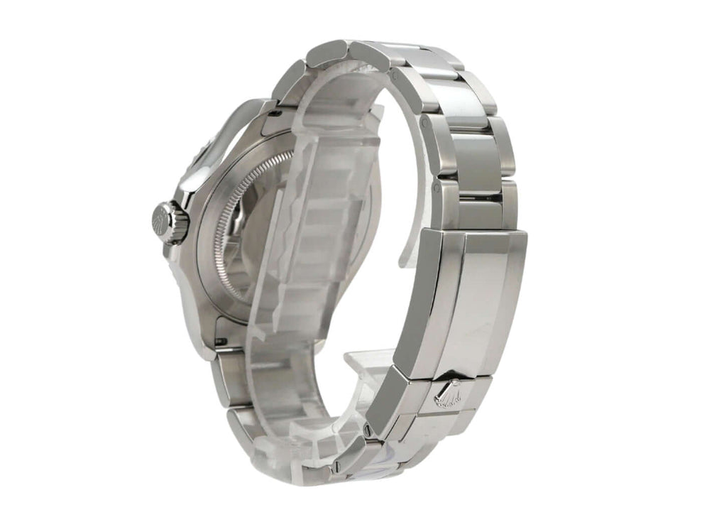 Rolex Yacht-Master 40 Oystersteel Platin 126622 Rhodium seitliche Ansicht des Gehäuses und Armbands aus Edelstahl