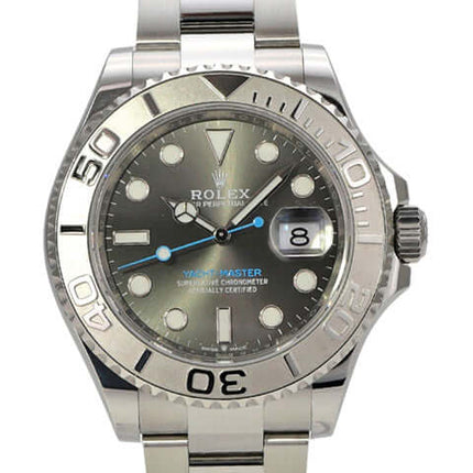 Rolex Yacht-Master 40 Oystersteel Platin 126622 Rhodium mit Rhodiumfarbenem Zifferblatt und Edelstahlarmband