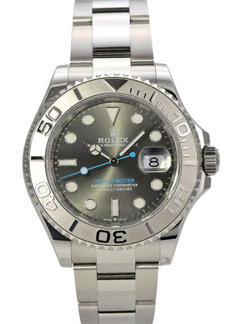 Rolex Yacht-Master 40 Oystersteel Platin 126622 Rhodium mit Rhodiumfarbenem Zifferblatt und Edelstahlarmband