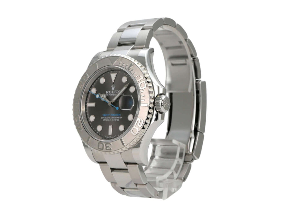 Rolex Yacht-Master 40 Oystersteel Platin 126622 Rhodium seitlich mit poliertem Edelstahlband